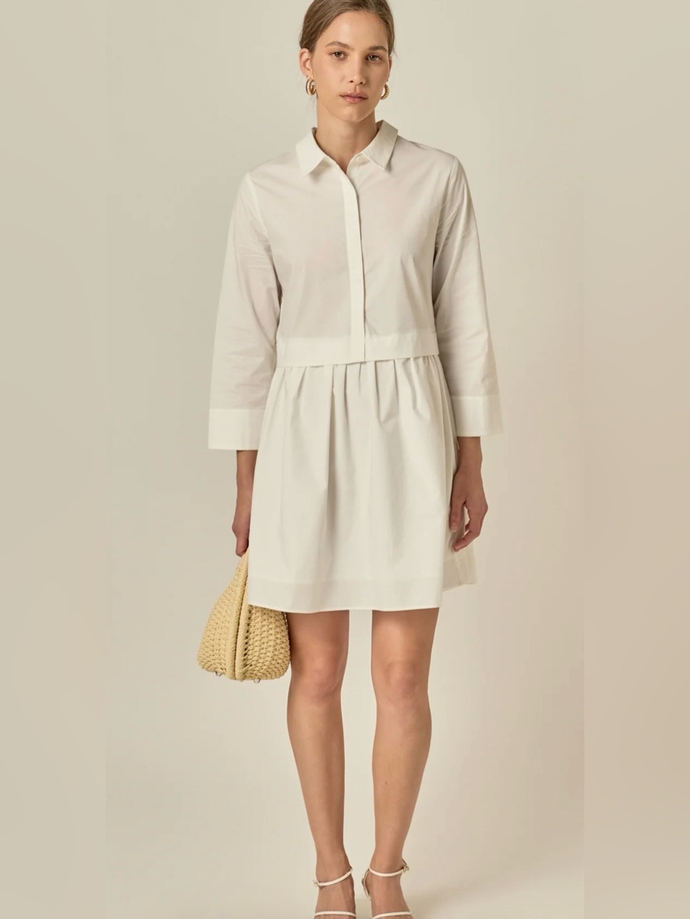 English Factory White Shirt Dress
